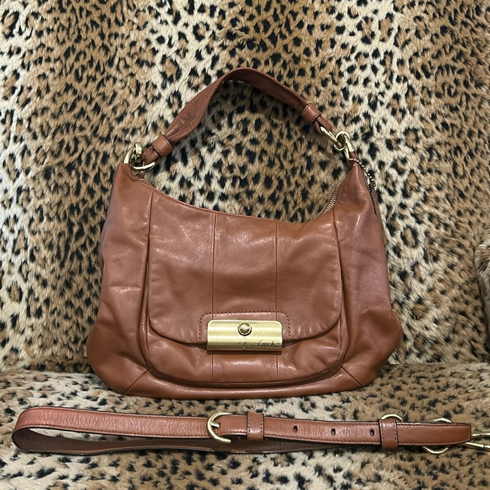 Coach Leather 2-Way Shoulder/Crossbody Bag